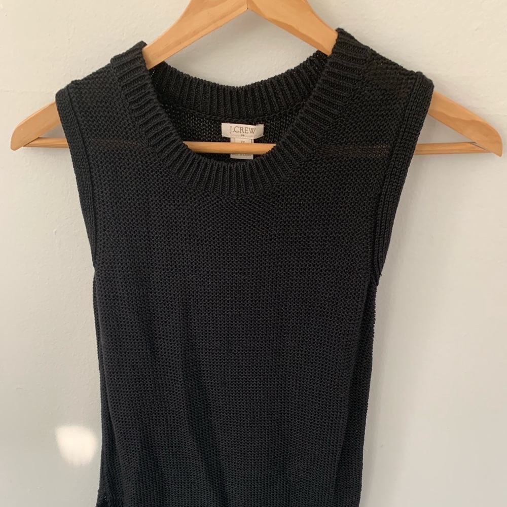 JCREW PETITE XS black sleeveless sweater tank